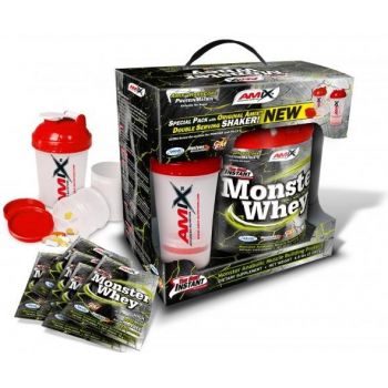 AMIX Monster Whey 2200g + Smart Shaker + 6 Sampli