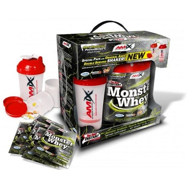 AMIX Monster Whey 2200g + Smart Shaker + 6 Sampli