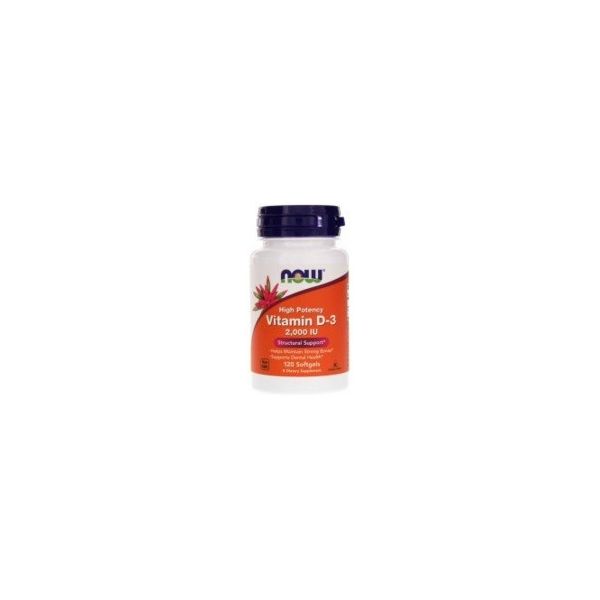 NOW FOODS Vitamin-D3 2000 IU 120 kap.