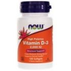 NOW FOODS Vitamin D3 2000 IU 120 kap.