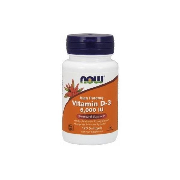 NOW FOODS Vitamin D3 120 kap. 5000 IU