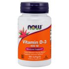 NOW FOODS Vitamin D3 180 kap. 400IU