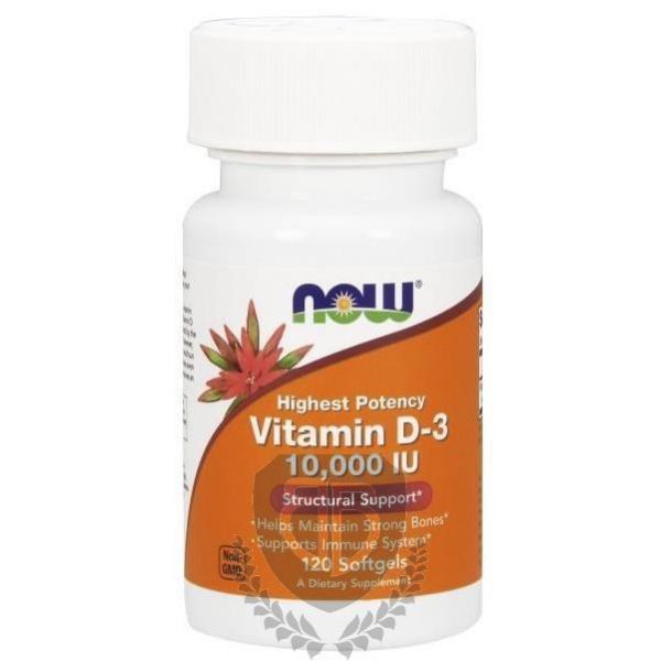 NOW FOODS Vitamin D3 120 kap. 10000 IU