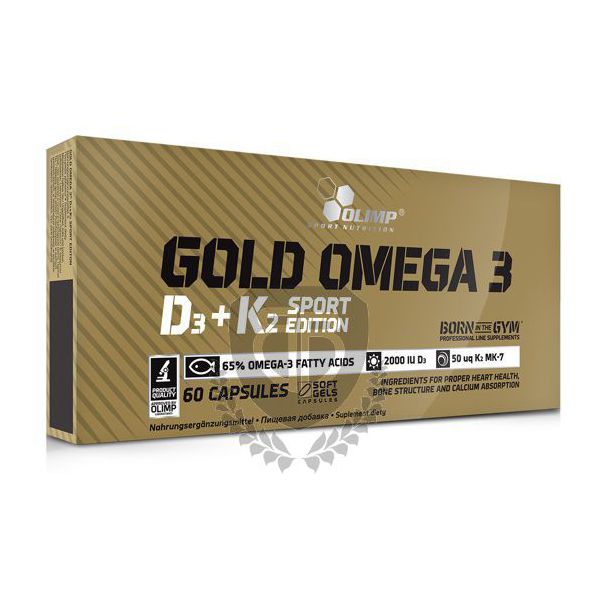 OLIMP Gold Omega 3 D3+K2 Sport Edition 60 kap.