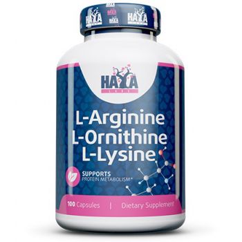 HAYA LABS L-Arginine L-Ornithine L-Lysine 100 kap.