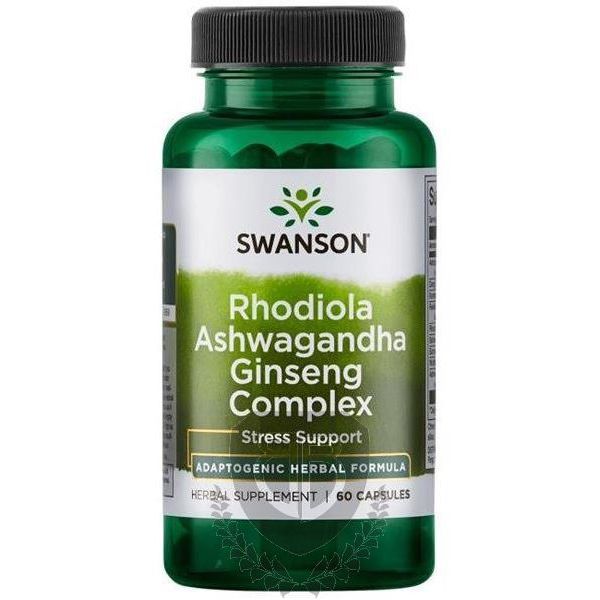 SWANSON Rhodiola Ashwagandha Ginseng Complex 60 kap.