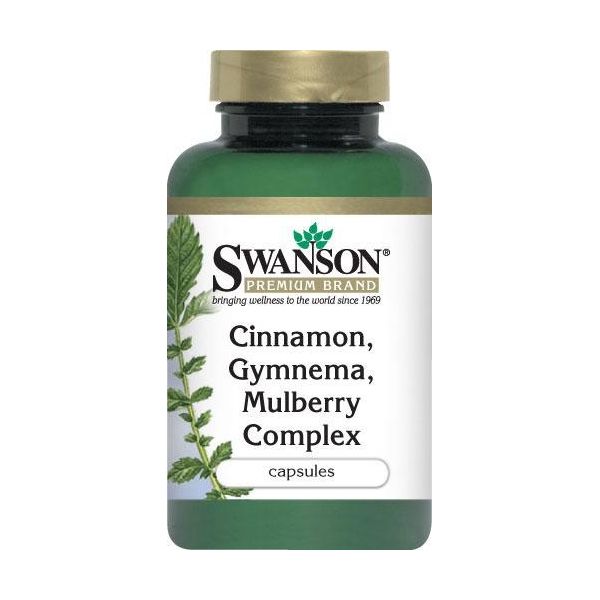 SWANSON Cinnamon Gymnema Mulberry Complex 120 kap.