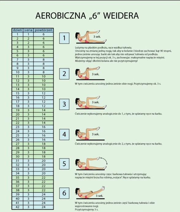 Harmonogram ćwiczeń 6 Weidera