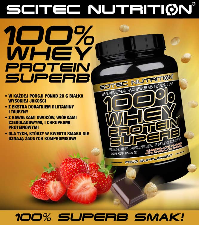 scitec nutrition 100% whey protein superb opinie i smak