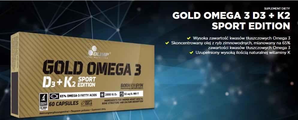 Olimp Gold Omega 3 D3 + K2 opinie i efekty