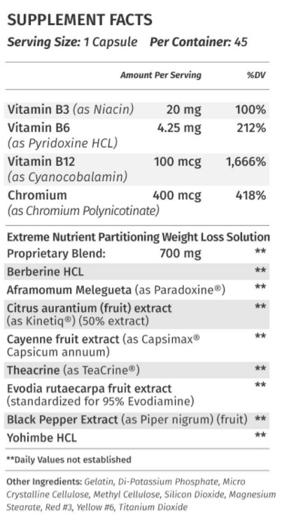 METABOLIC NUTRITION Thermokal 45 kap. - skład sklep