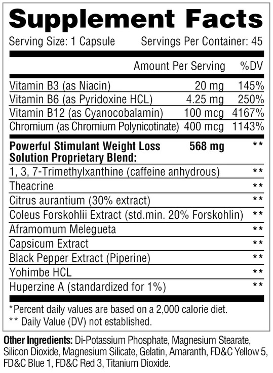 METABOLIC NUTRITION Stimukal 45 kap. - skład sklep